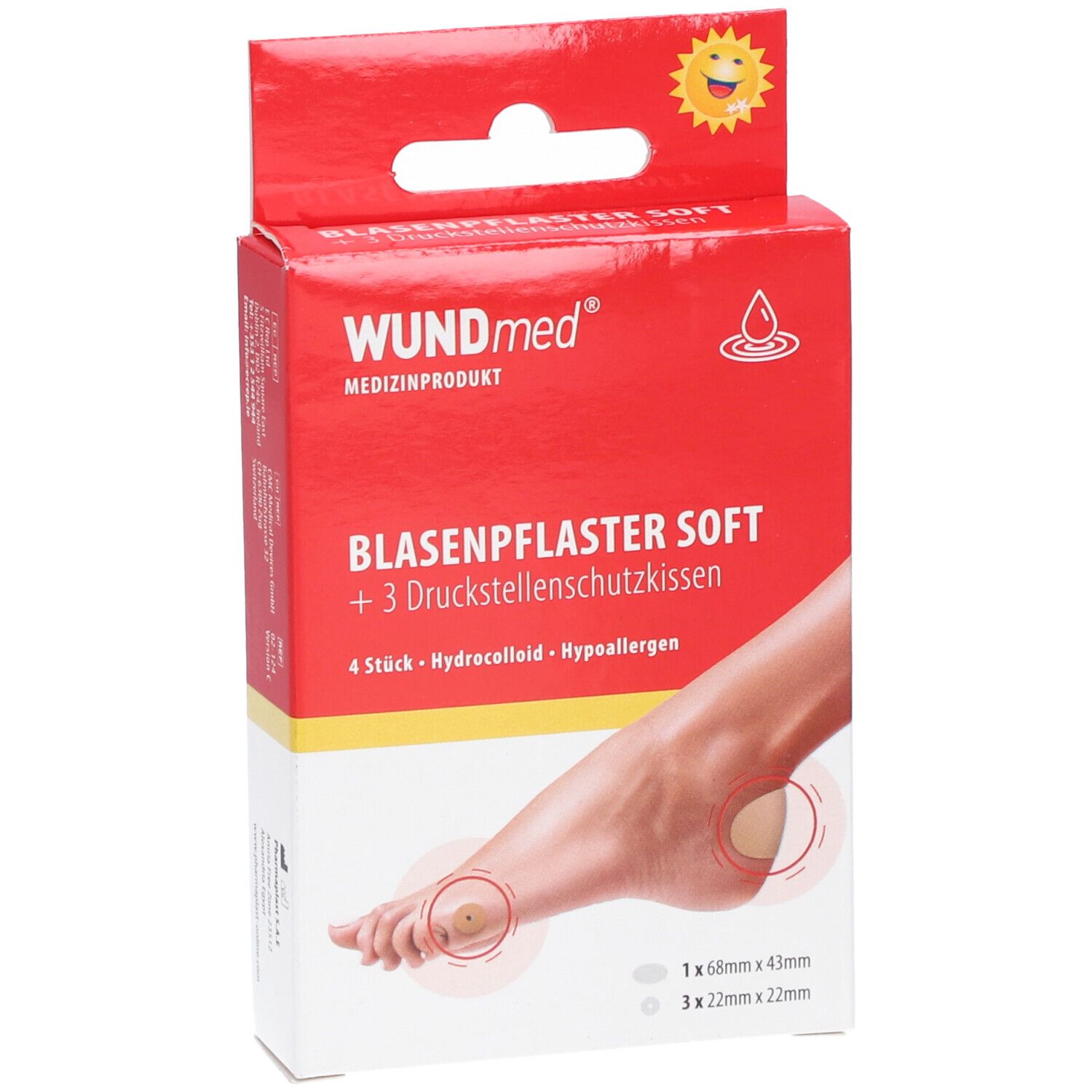 WUNDmed® BLASENPFLASTER SOFT + 3 Druckstellenschutzkissen