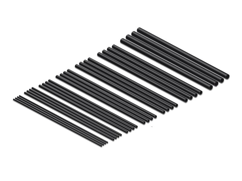 Delock Schrumpfschlauch 28er-Set, 10 cm Schwarz Delock Schrumpfschlauch Sortiment 100 mm 28 Stück schwarz