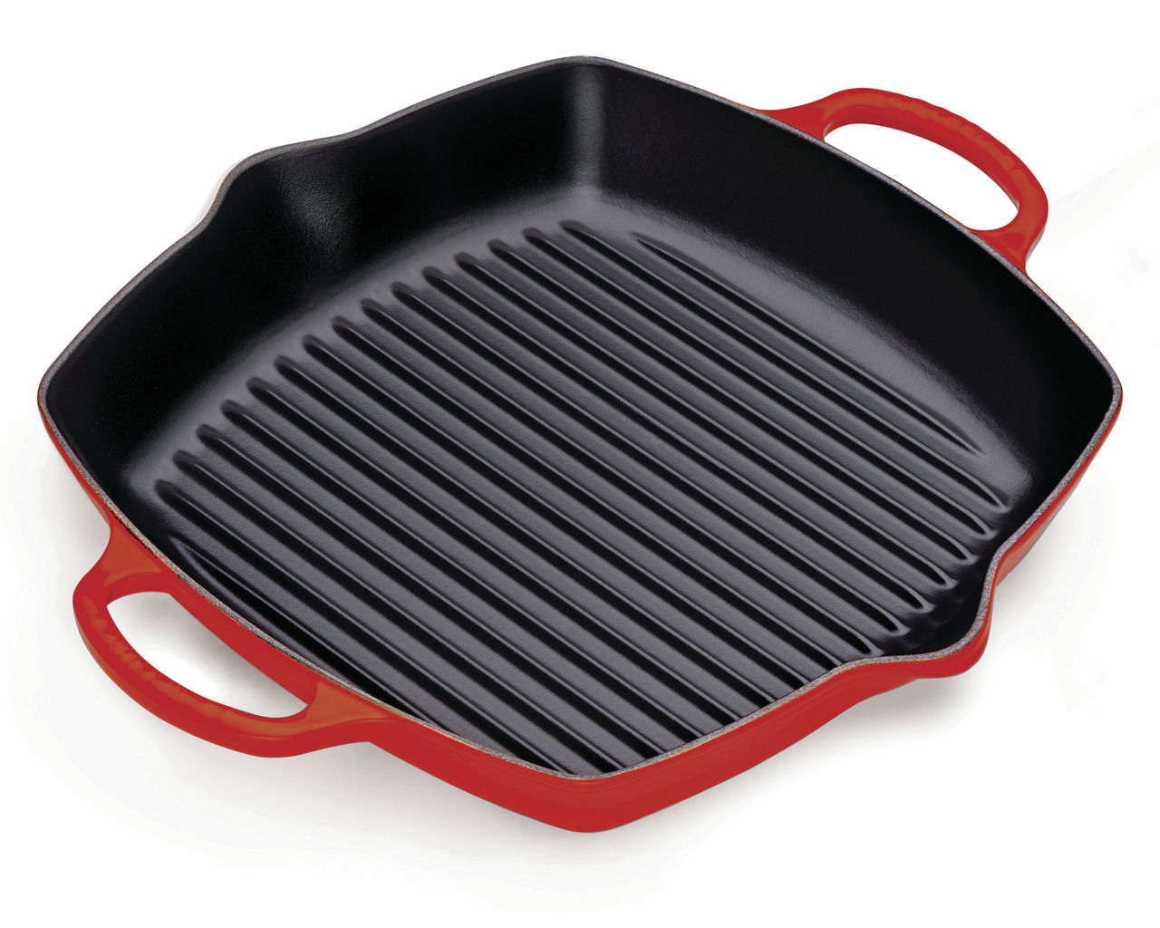 LE CREUSET Grillpfanne mit zwei Griffen 30x30cm Kirschrot SIGNATURE