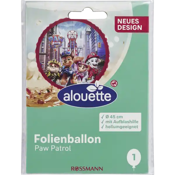 Folienballon Paw Patrol, Frozen und Peppa sortiert