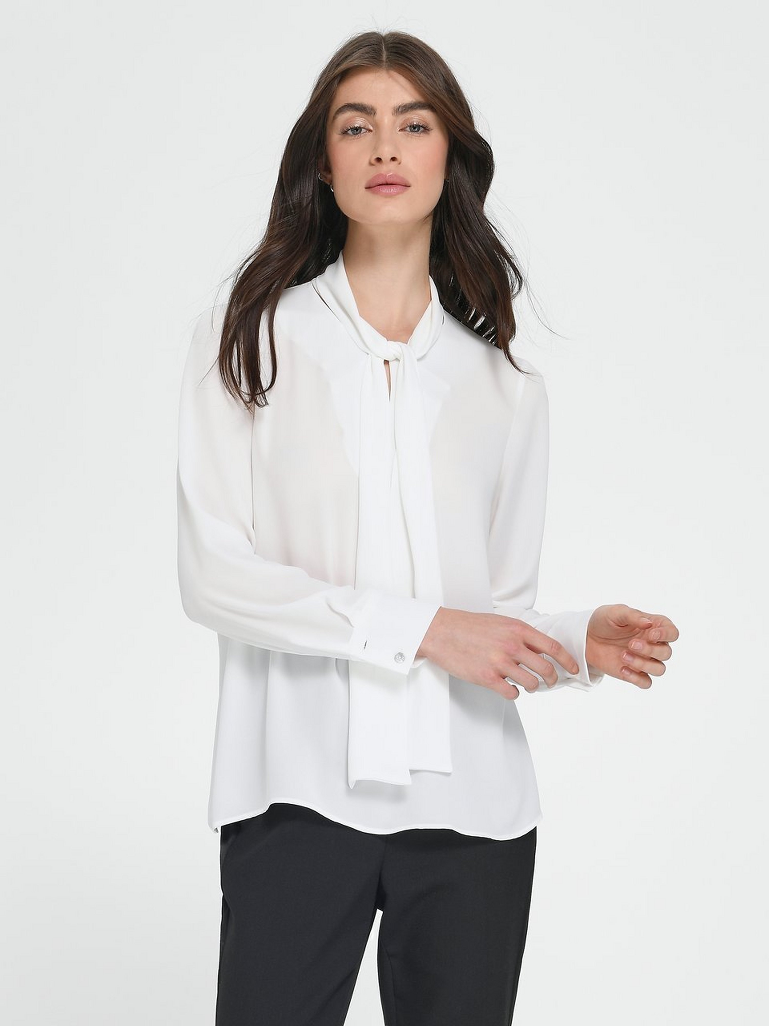 Bluse mit Rundhals-Ausschnitt
