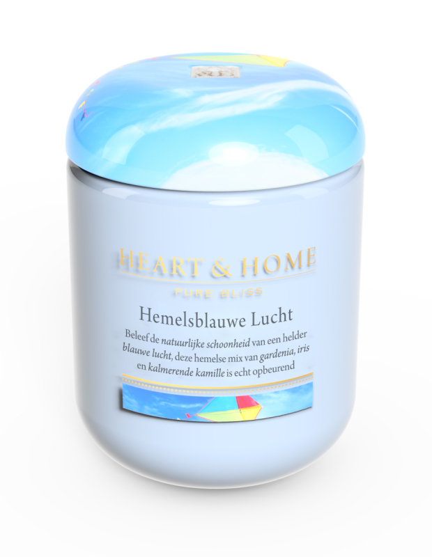 Heart & Home Grote Geurkaars - Hemelsblauwe Lucht 1st