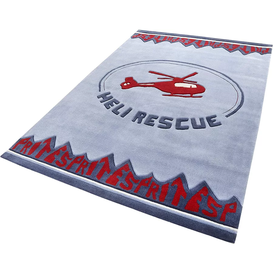 Esprit Kinderteppich Heli Rescue blau