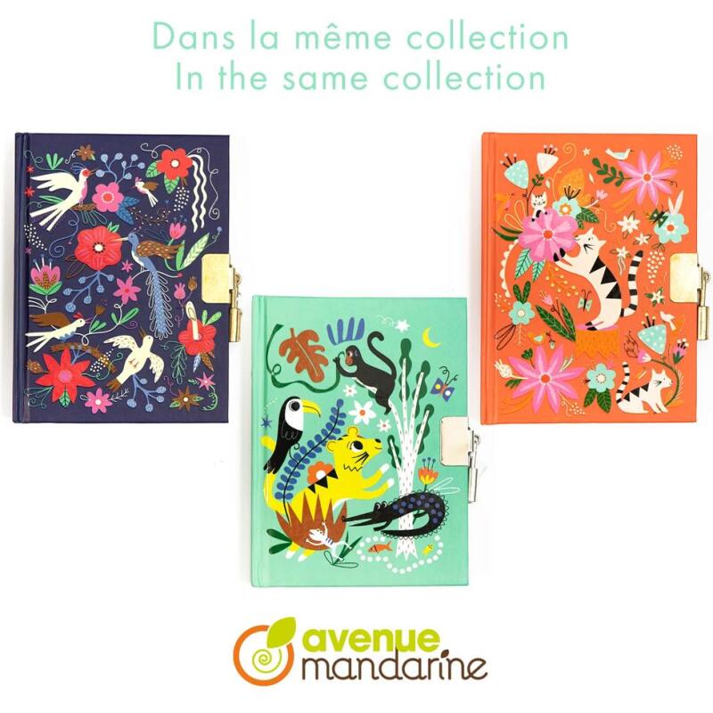 Journal intime, Chats et fleurs - Multicolore