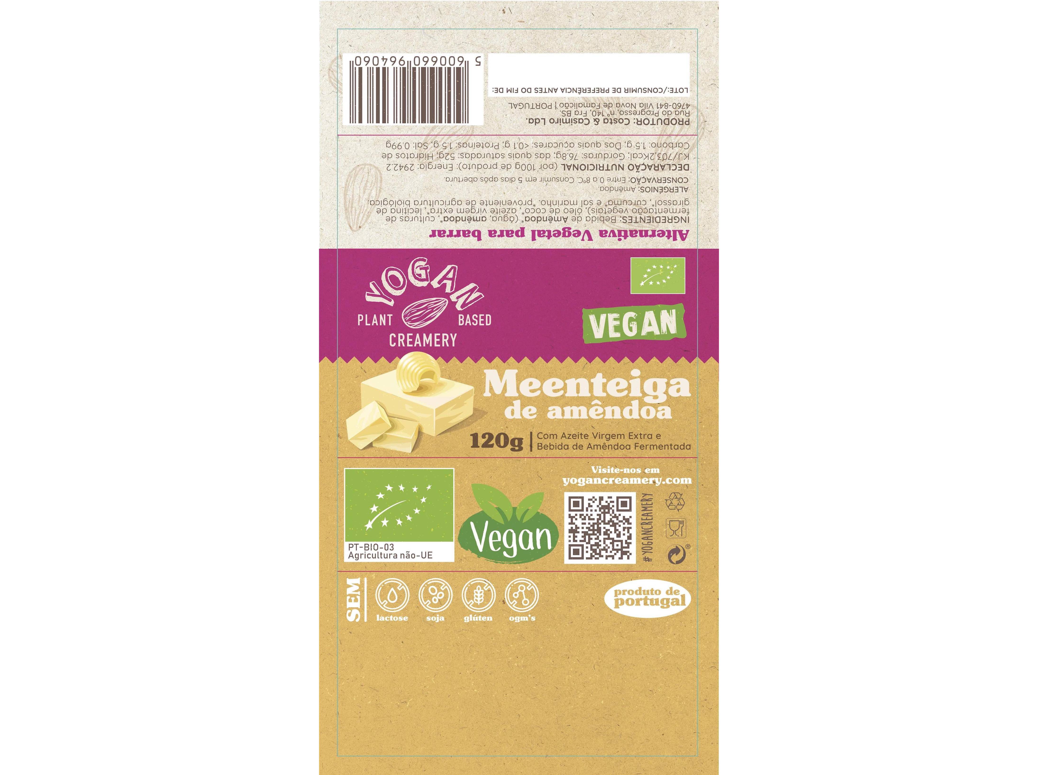 PASTA AMÊNDOA E AZEITE YOGAN BIO MANTEIGA 120G