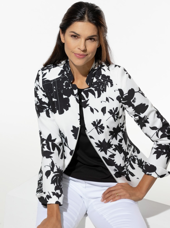 Kofferblazer Blumendruck