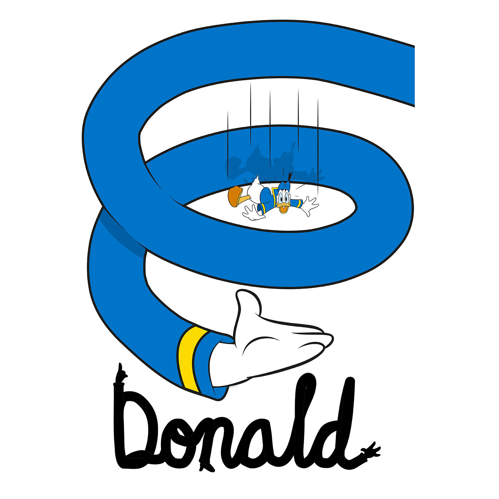 Wandbild DONALD DUCK SPIRAL - 50x70 cm