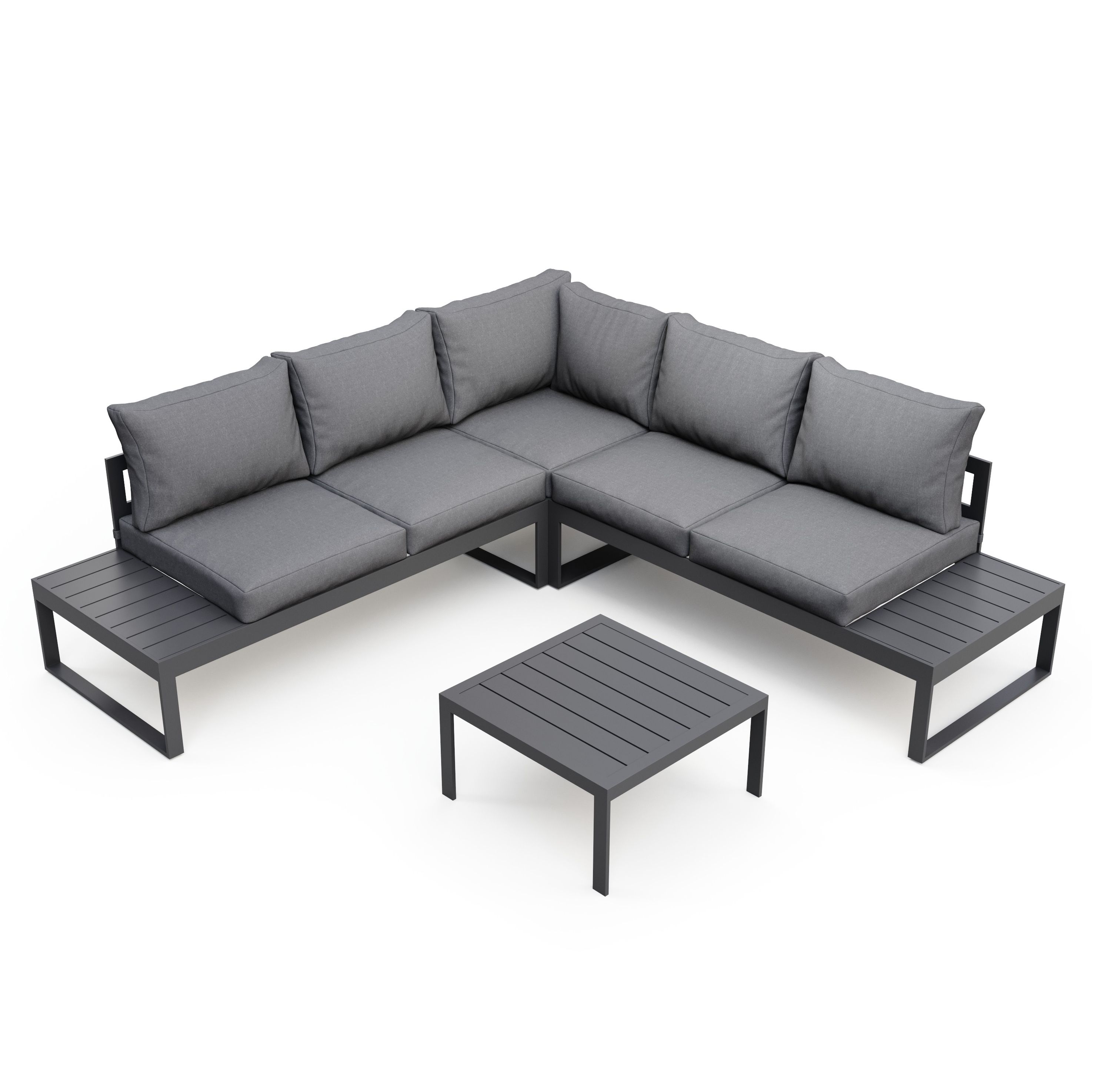 Lounge CAMILA anthrazit/schwarz