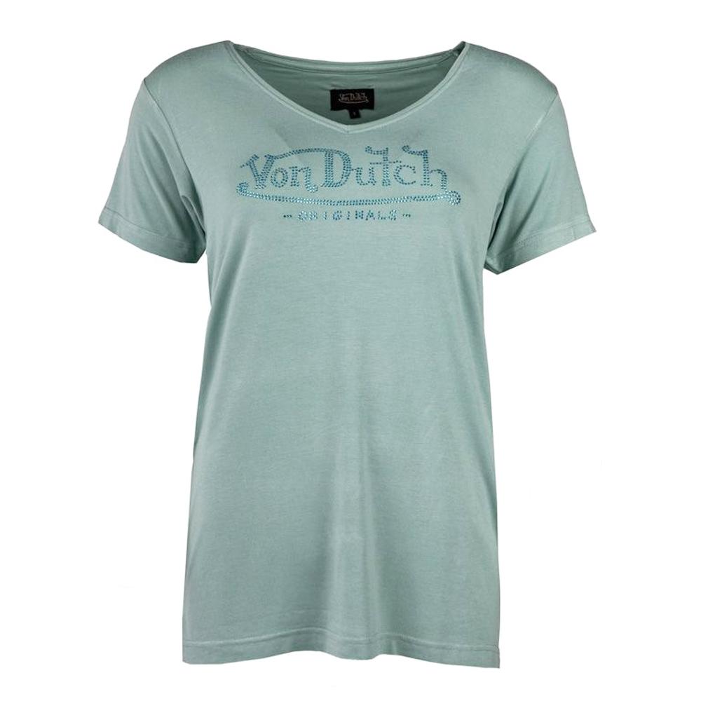 Von Dutch T-shirt Bleu Femme Von Dutch Roan