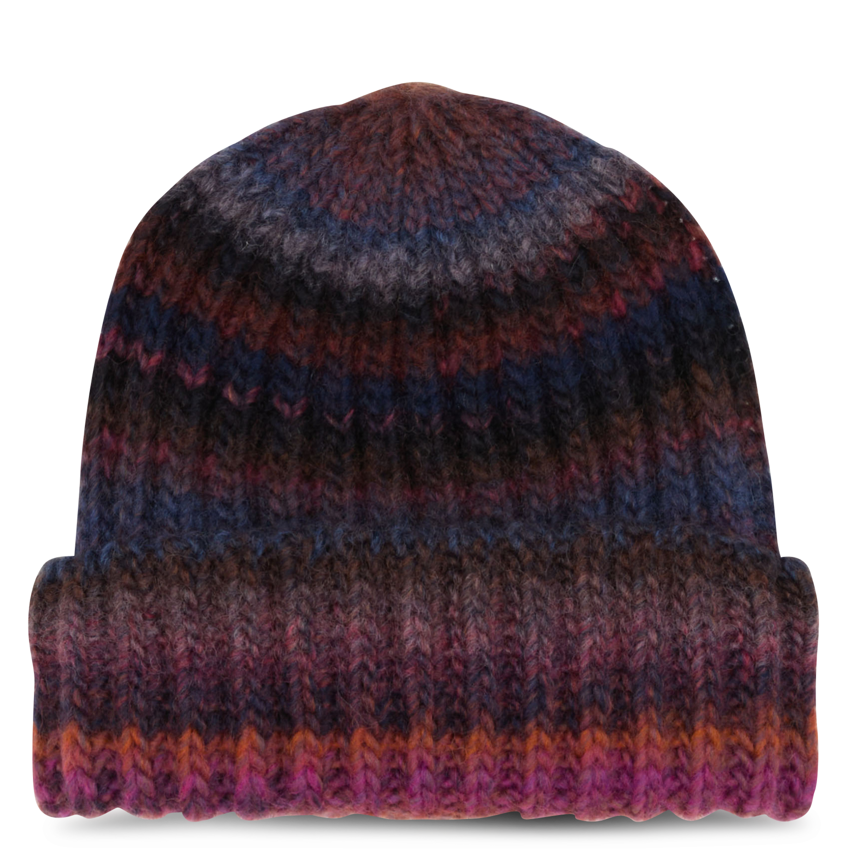 Bonnet tricoté en laine mélangé | Violet