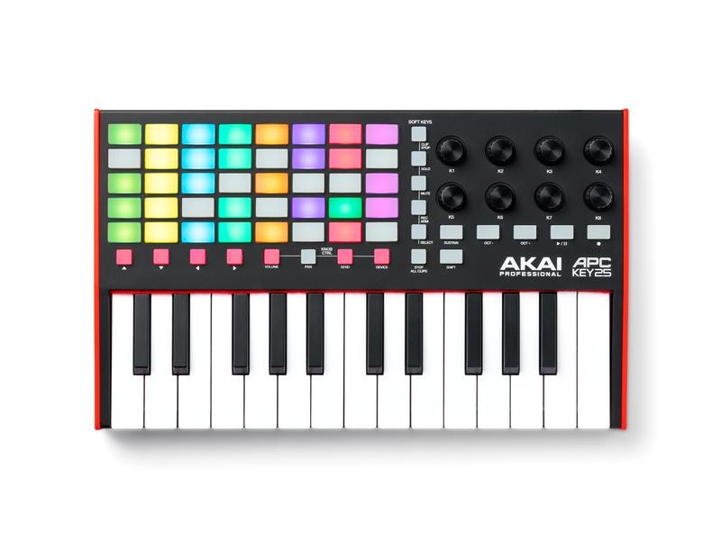 Akai Keyboard Controller APC Key 25 – MK2 Vielseitiger und kompakter MIDI-Keyboard-Controller