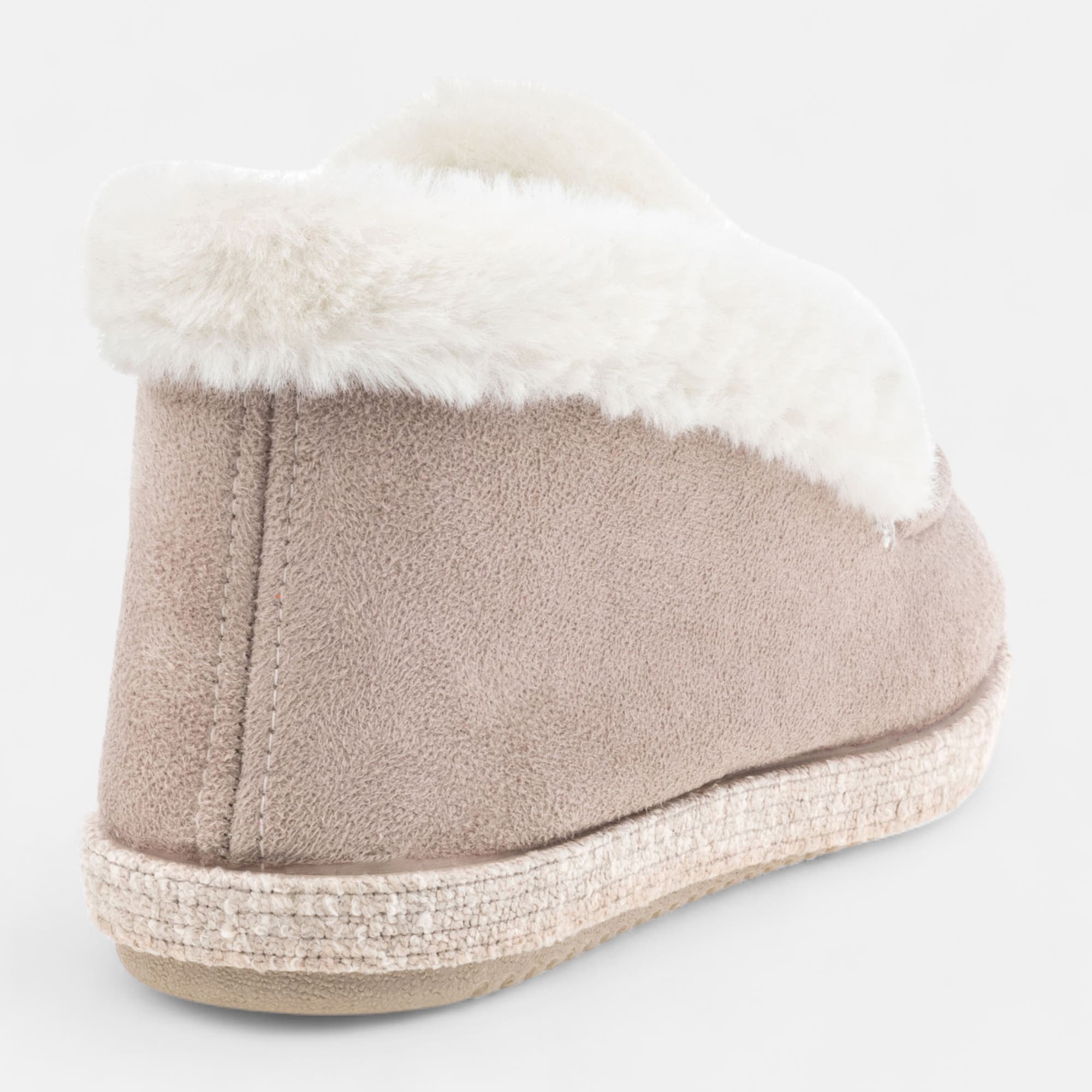 Pantoufles botillons Femme beige