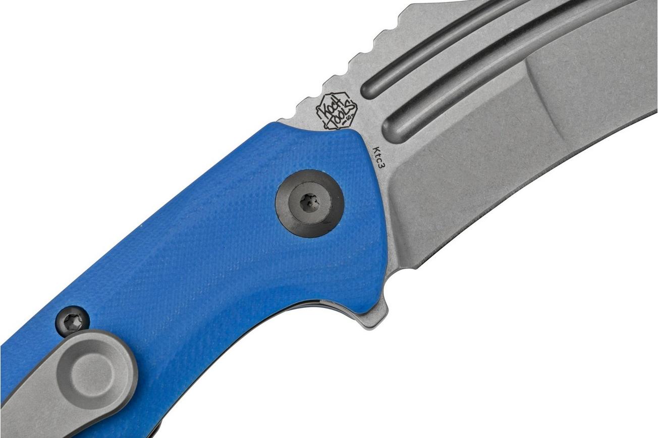 Kansept KTC3, T1031A3 Stonewashed, Dark Blue G10 zakmes, Justin Koch design