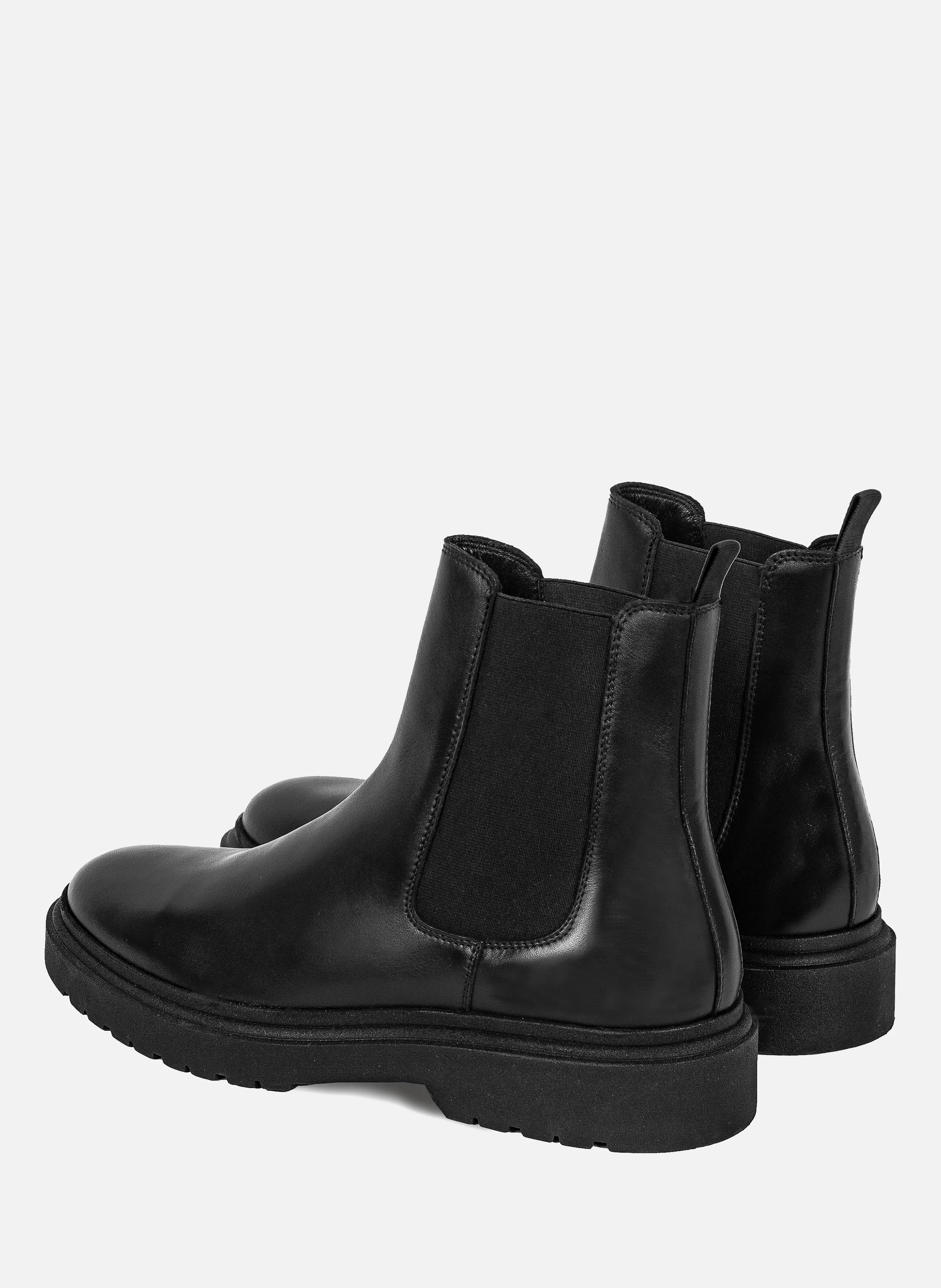 Chelsea boots gomme cuir | Noir