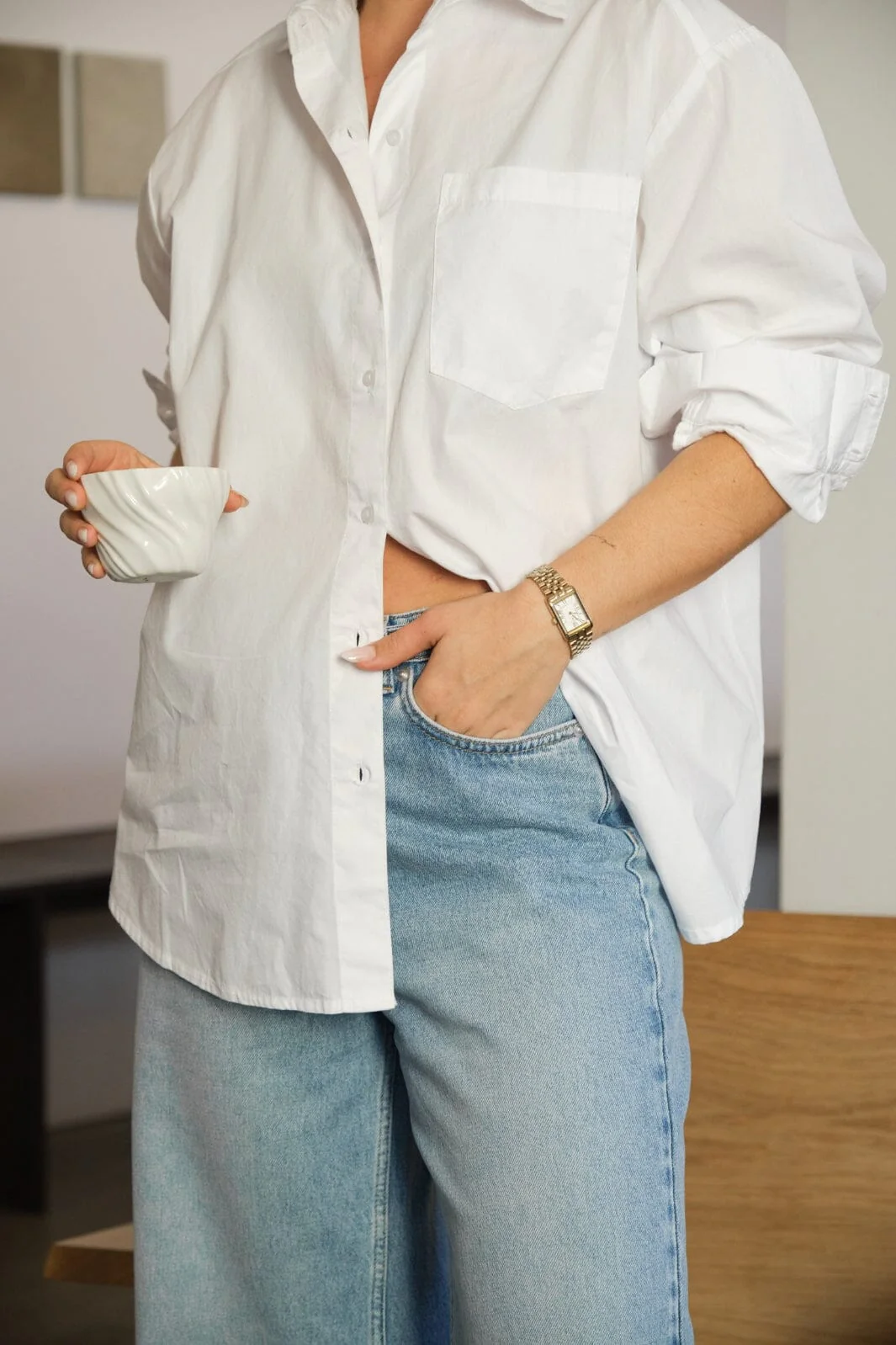 Neo Noir Dalma C Poplin Shirt 164332 white