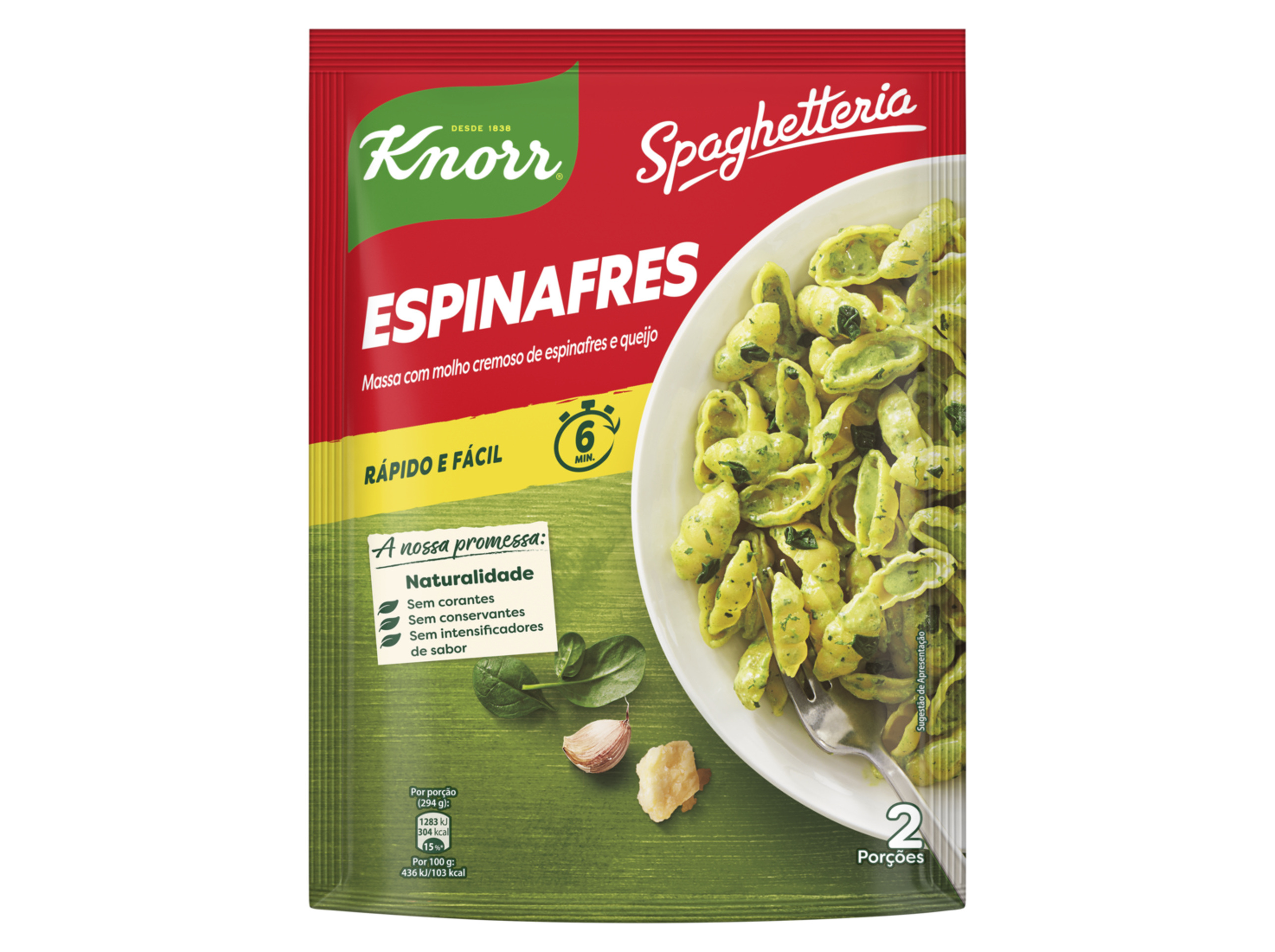 MASSA DE ESPINAFRES KNORR 160GR