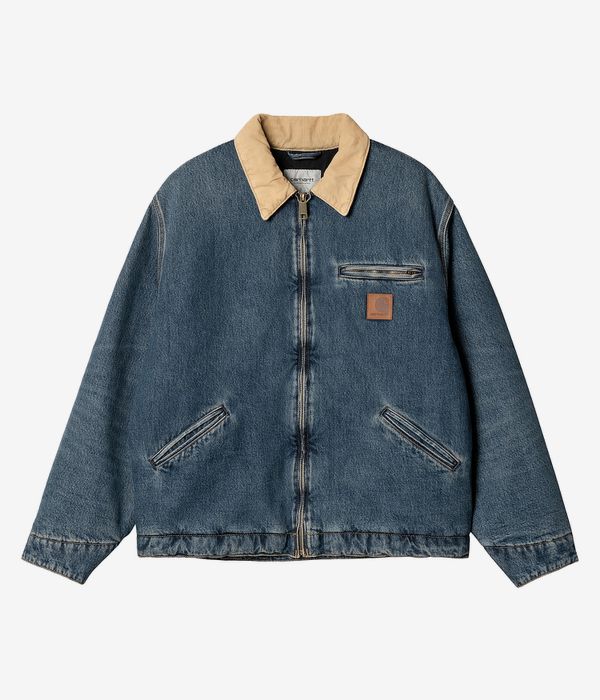 Carhartt WIP OG Detroit Smith Jacke (blue dusty h brown worn used was)