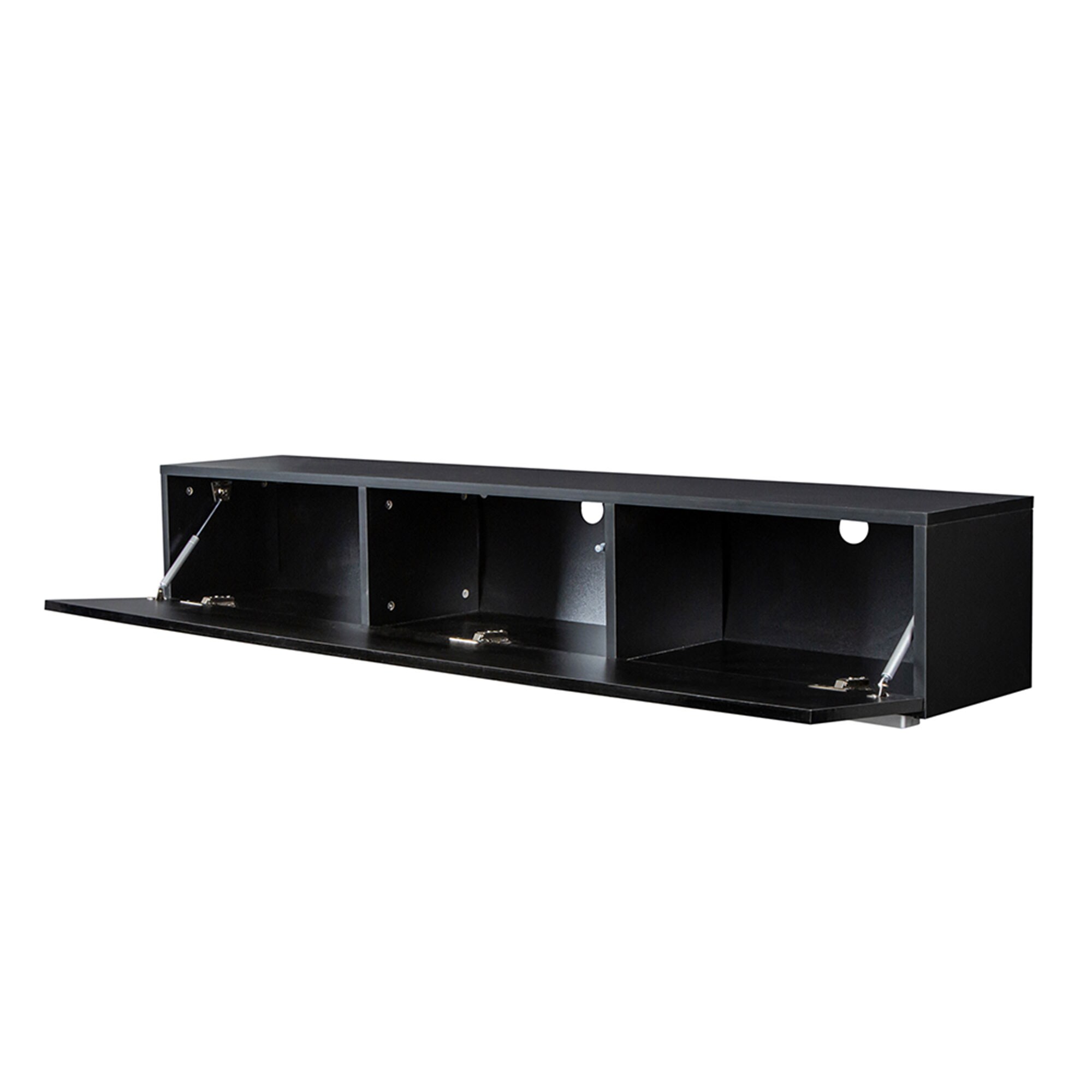 Makika TV Lowboard / Fernsehtisch - Schwarz Hochglanz
