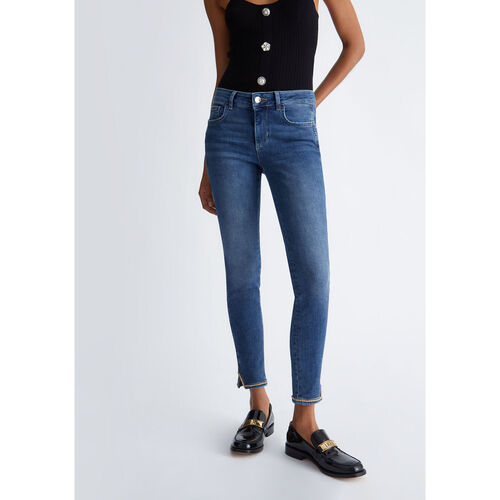 Liu Jo - Pantalón pitillo Bottom Up Azul
