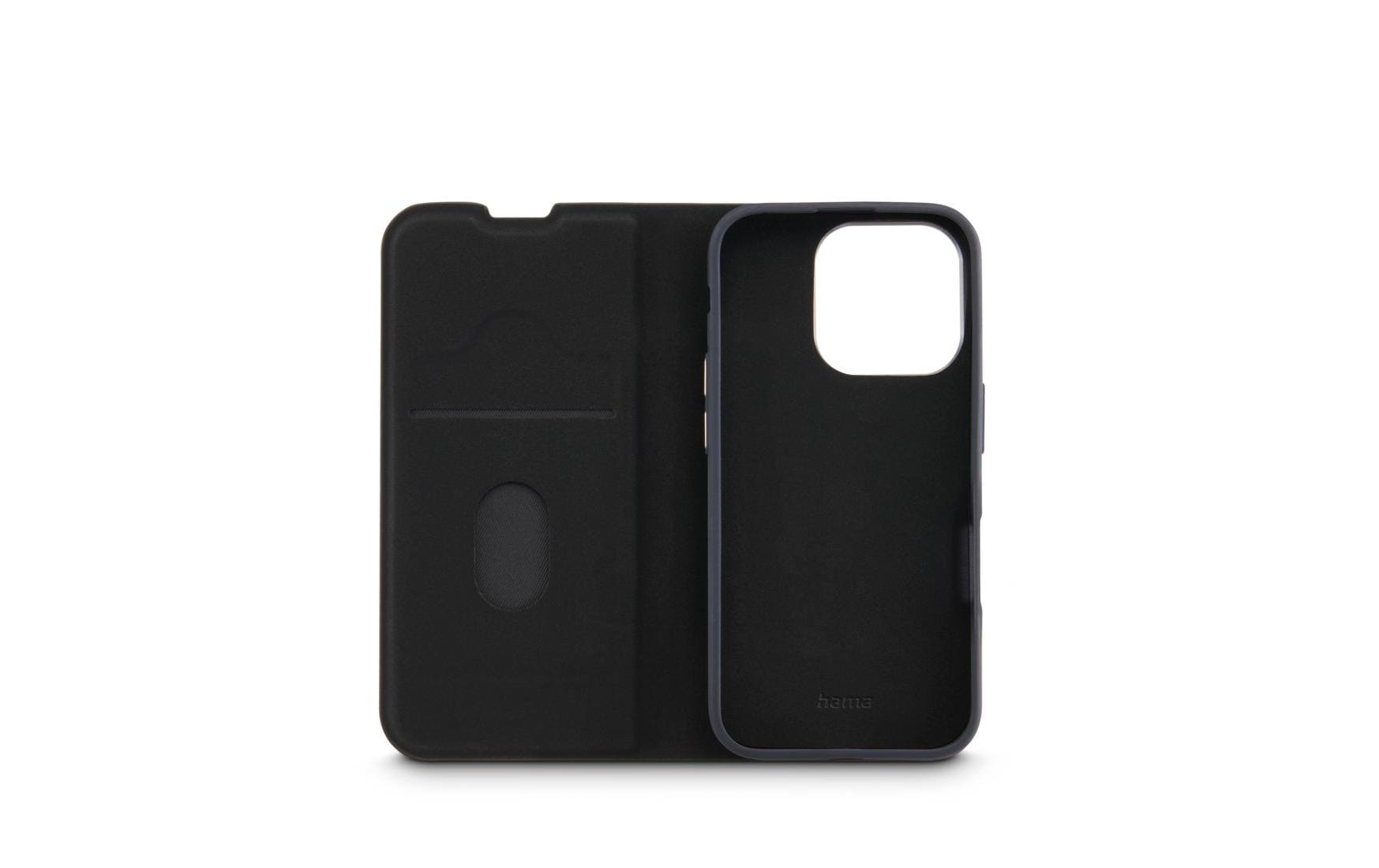 Book Cover Eco Premium Schwarz für iPhone 16 ProHama Eco Premium Handy-Schutzhülle 16 cm (6.3