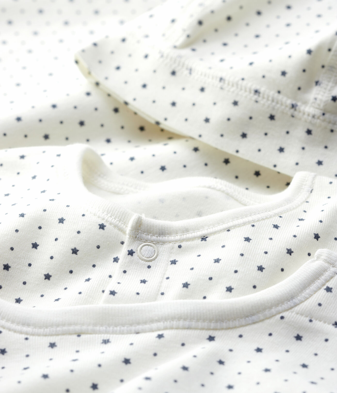 Coffret cadeau naissance blanc à étoiles bébé en coton biologique