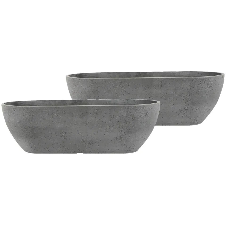 Ter Steege Plantenbak - kunststof - donkergrijs - 55 x 16 cm