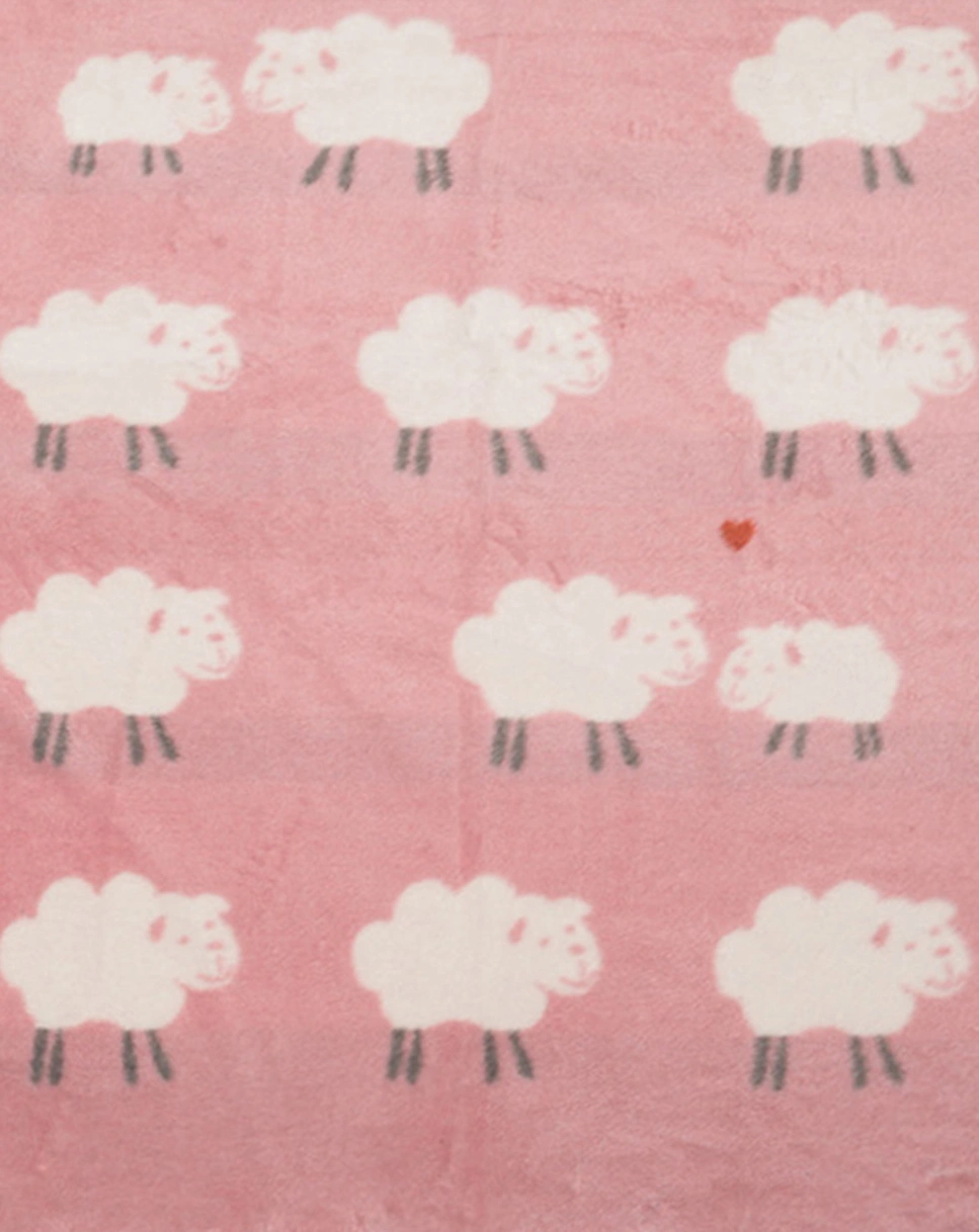 Babydecke MILA - SCHAFE (75x100) in rosa