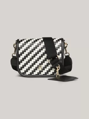 Bolsa transversal TH City com listras irregulares