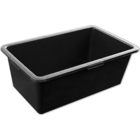 Auge de maçon, en PVC, 90 litres, noir