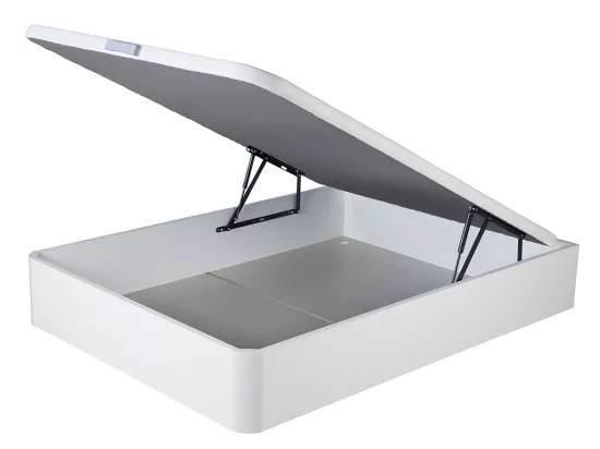 Ensemble 140 x 190 cm sommier coffre blanc + matelas ressorts ensachés ép.22cm - PRESTIGE de YSMÉE