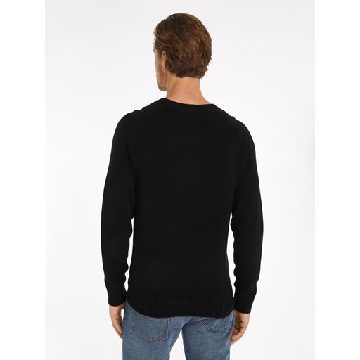 Tommy Hilfiger Lambswool Crew Neck Pullover, Black, XXL