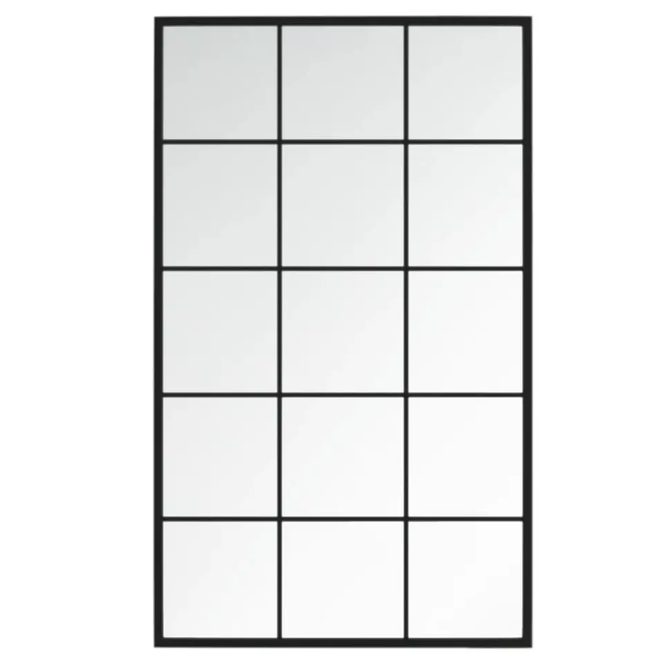 vidaXL - Spiegel - Zwart - Metaal - 100 x 60 cm