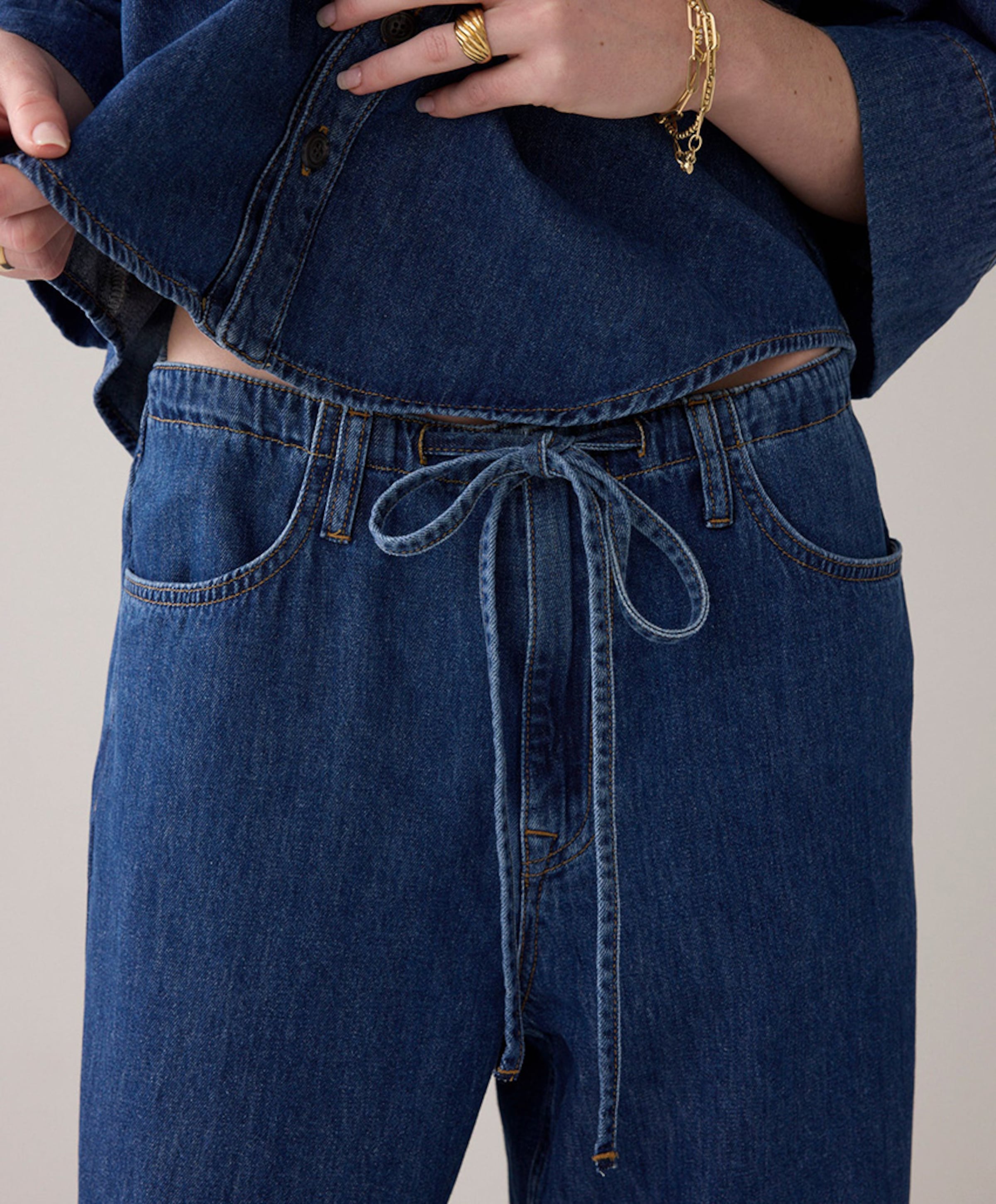 Summum Woman Jeans loose fit Light cotton twill dames jeans blauw