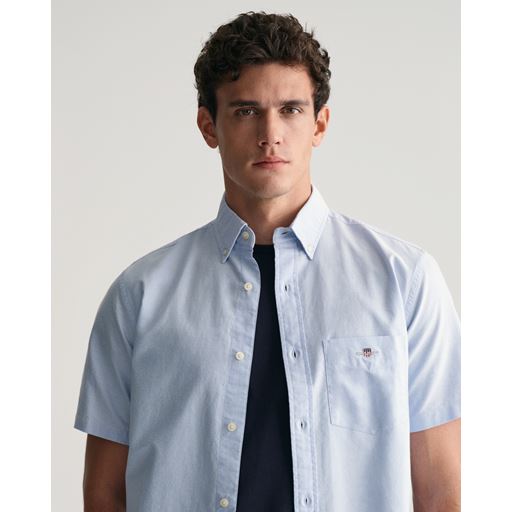 GANT Regular Fit Oxford Skjorte, Light Blue, L