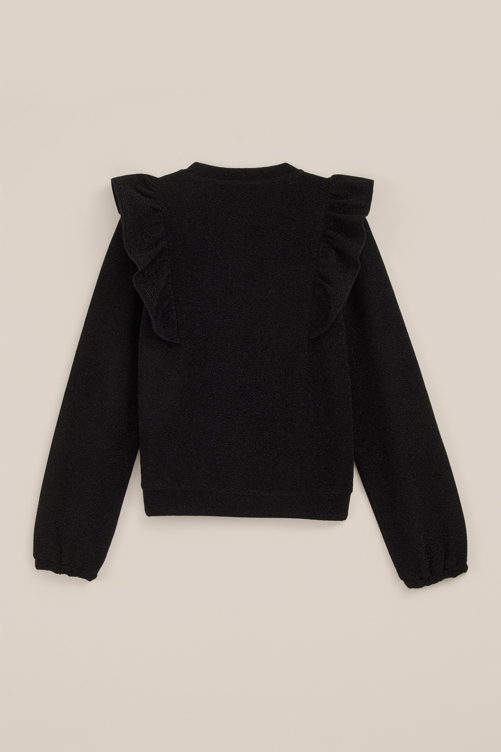Meisjes sweater met glittergaren WE Fashion Zwart