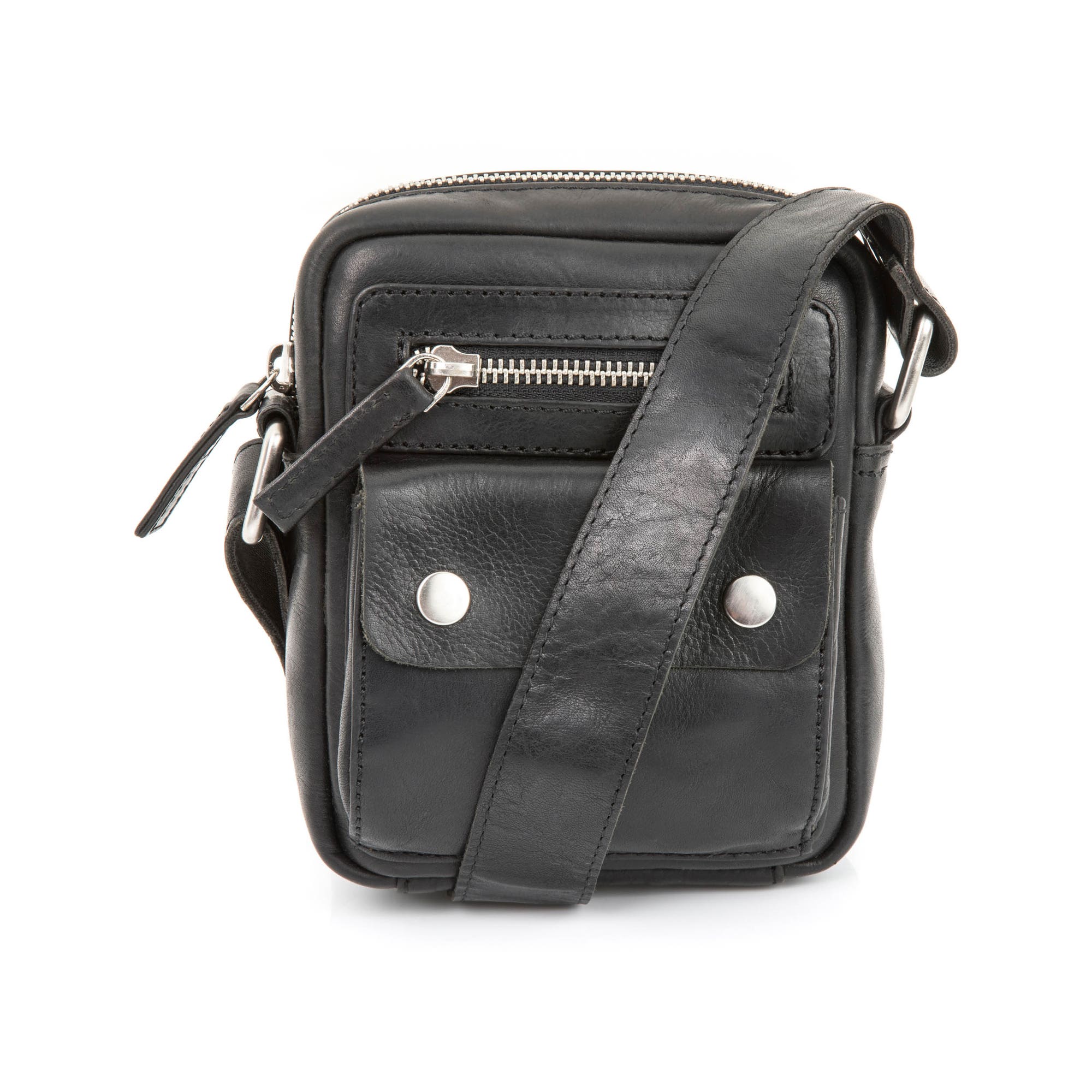 Sac homme en cuir noir