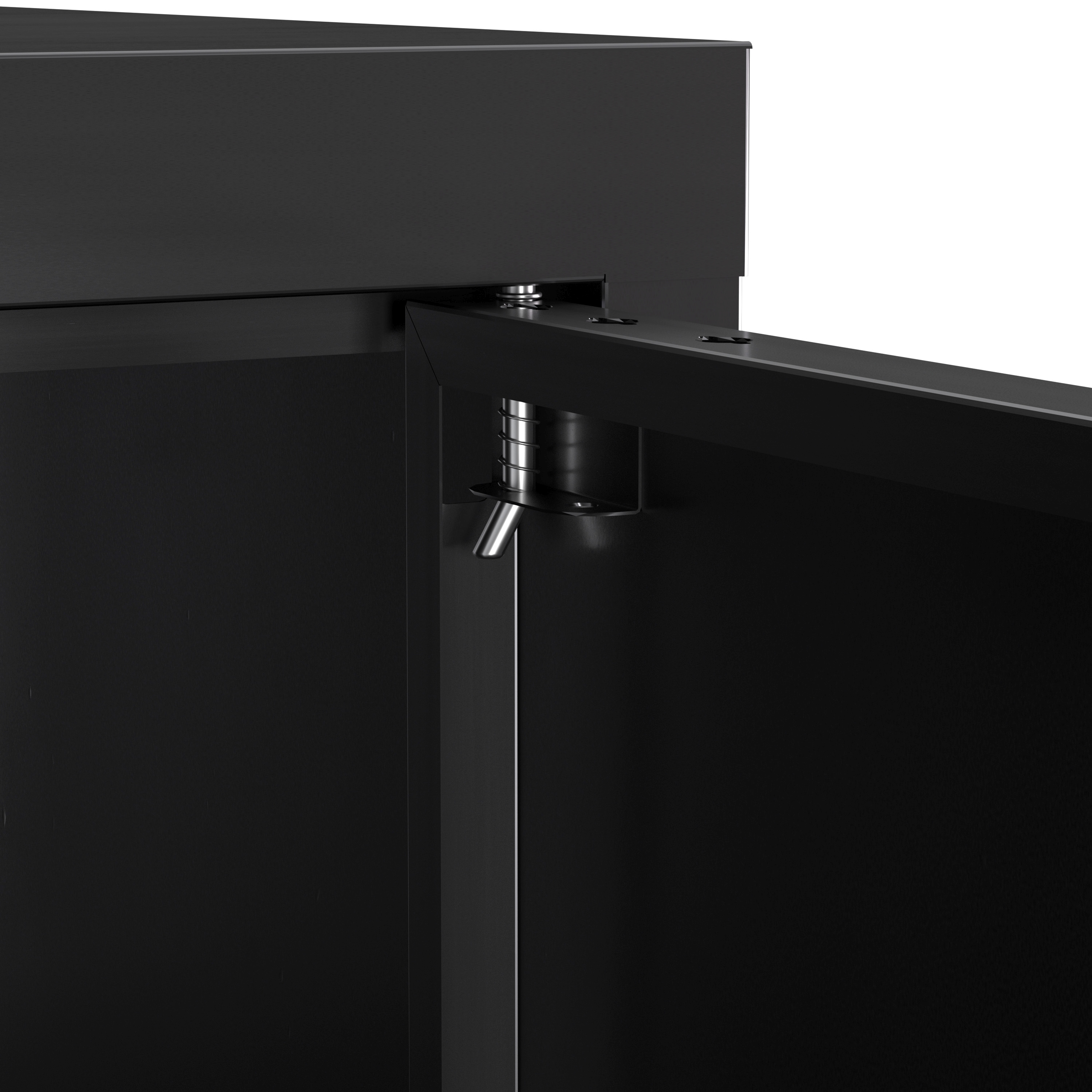 Aktenschrank mit 2 Böden 90 x 90 cm schwarz