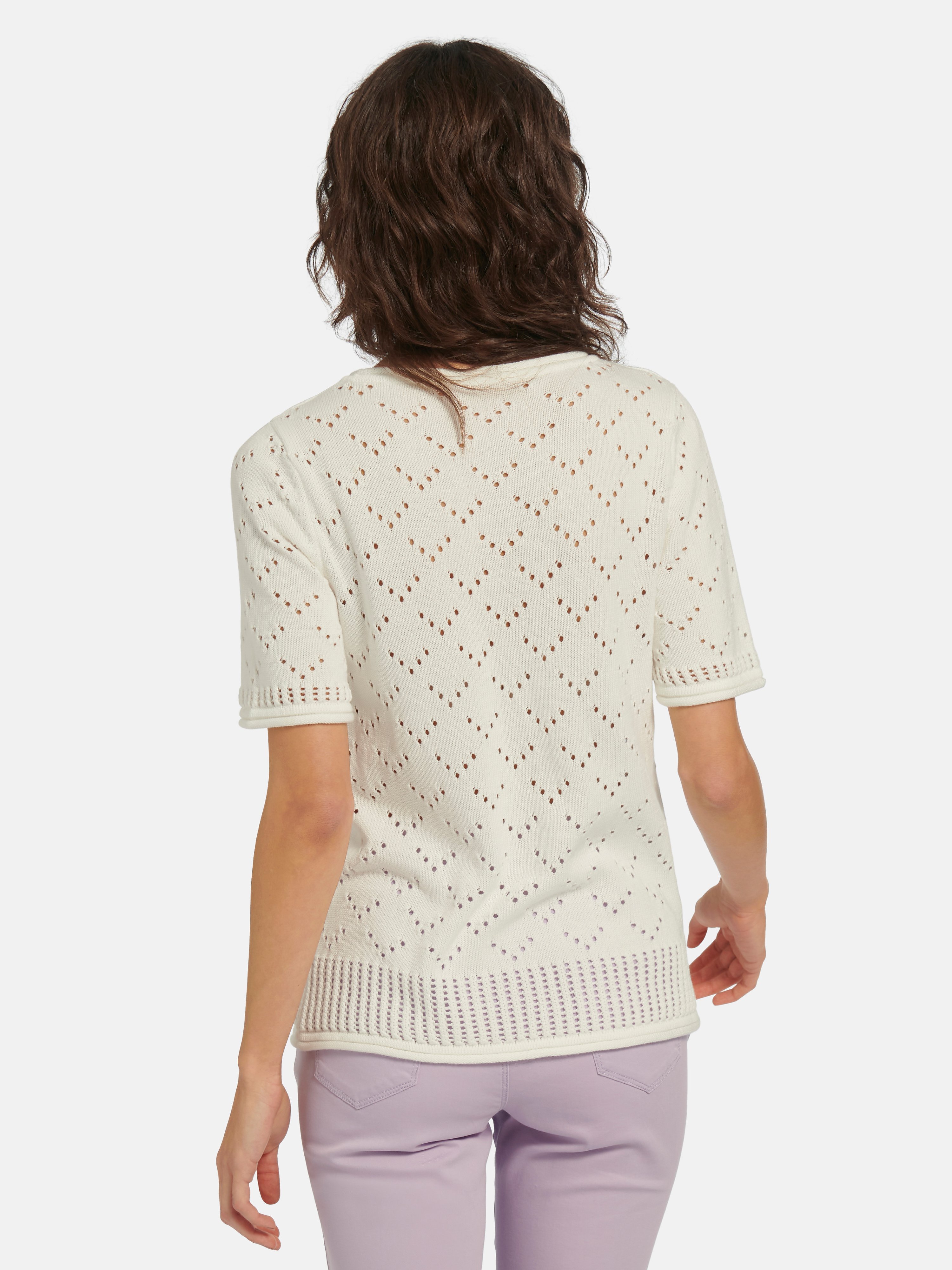 Rundhals-Pullover mit ­1/2-Arm