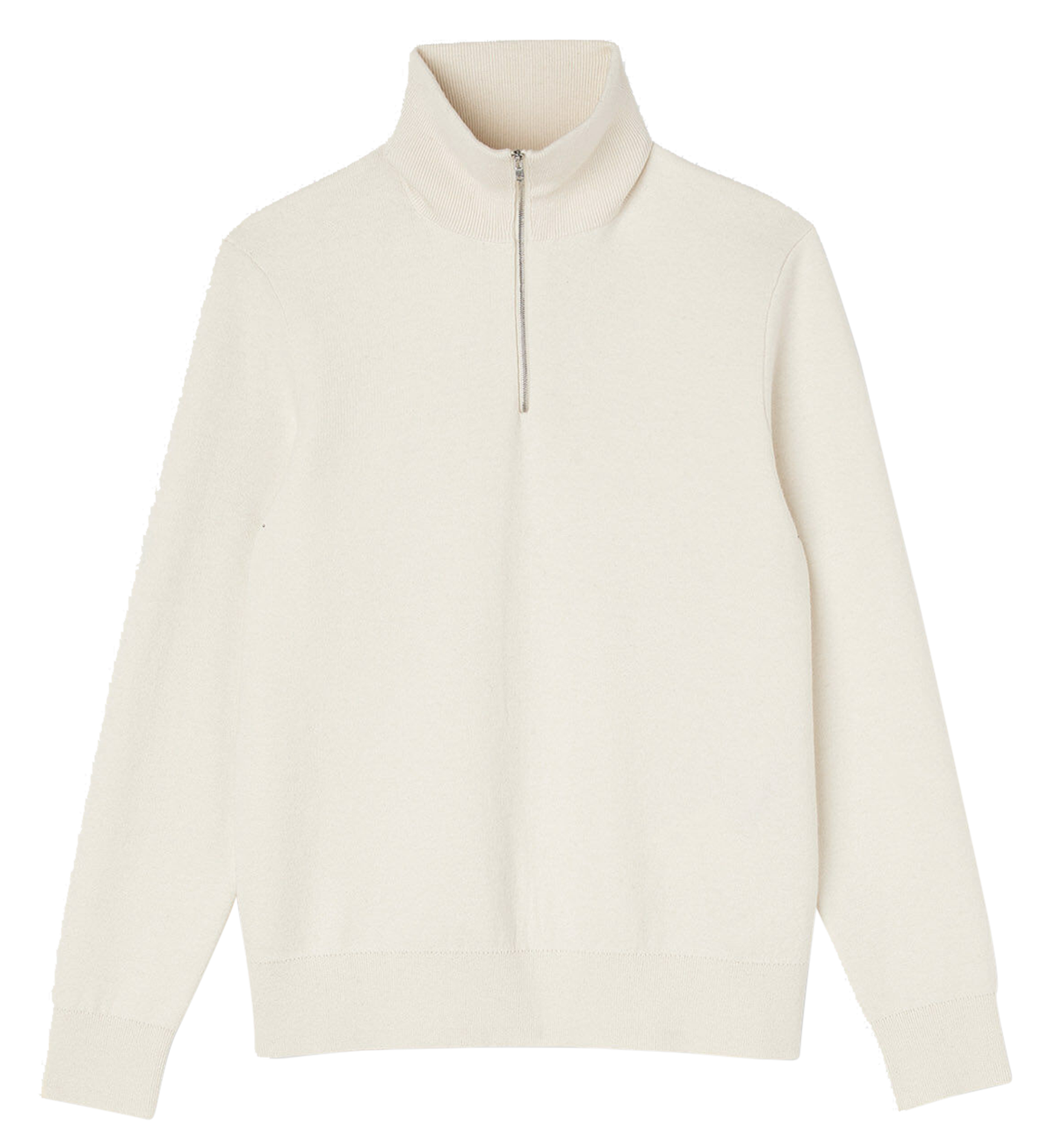Pull droit en coton mélangé | Blanc