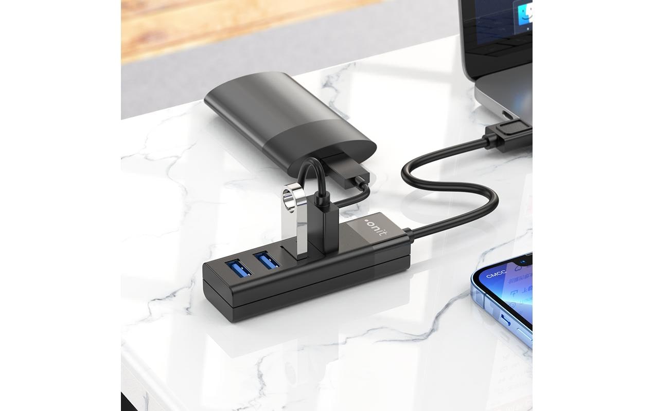 USB-A-Hub 4ALeichter und kompakter Hub mit 4 USB-A-Ports