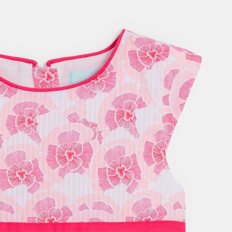 Robe chic fleurie rose bébé fille Rose