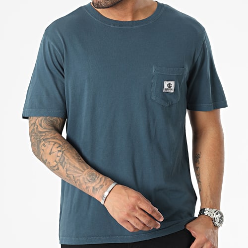 Tee Shirt Poche Basic Bleu Petrol