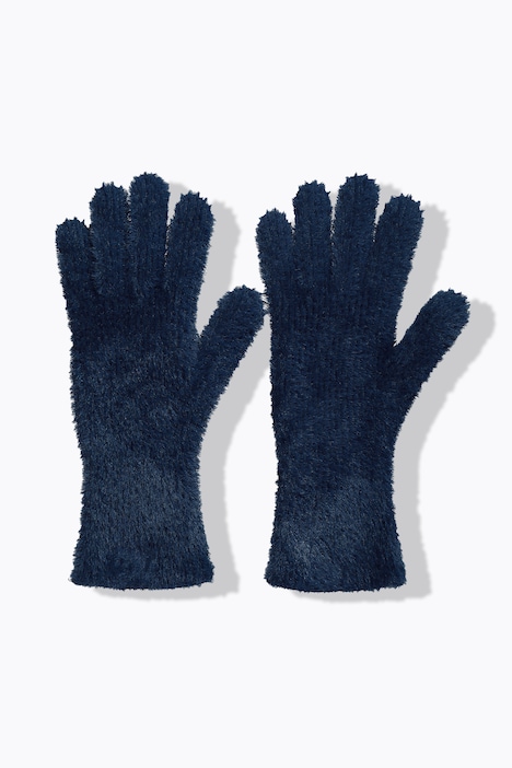 Strick-Handschuh, feine Rippenstruktur, breite Bündchen