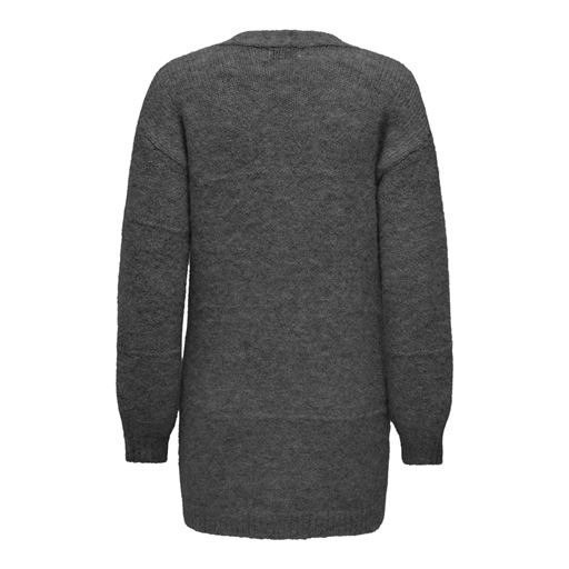 JDY Zoey Life Open Cardigan, Dark Grey Melange, XL