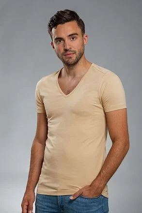 Suitable Vitaru Onzichtbaar Ondershirt Diepe V-Hals 2-Pack 160-2 DeepV strech Khaki kopen