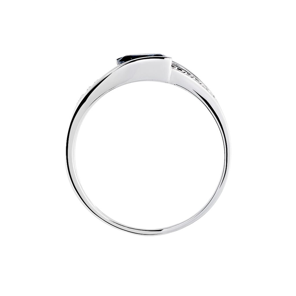 Bague Viyan Or Blanc Saphir Et Diamant