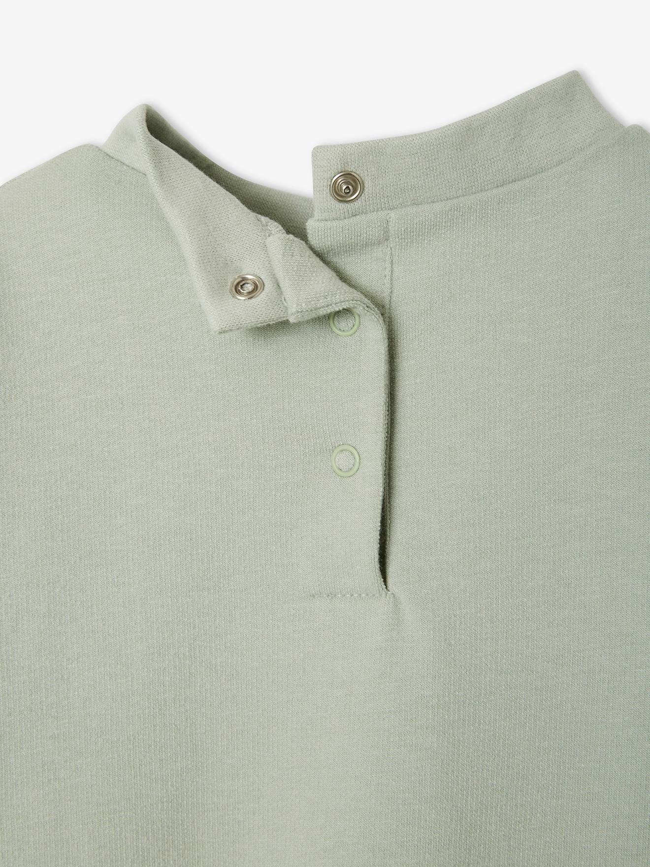 Moletom infantil verde médio liso com estampas e mensagem personalizável.