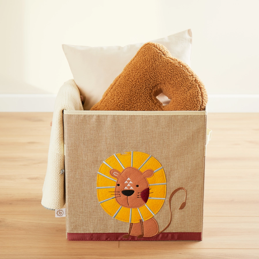 bieco Staubox Löwe, Natur 32 cm