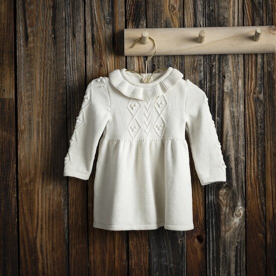 Robe en tricot manches longues   Beige        de               P'tit bisou