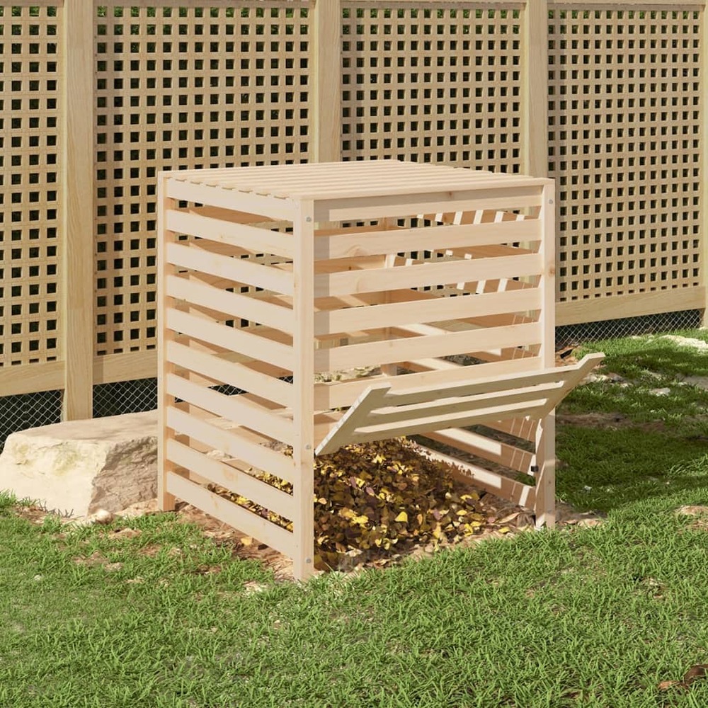 Composteur 82,5x82,5x99,5 cm bois massif de pin